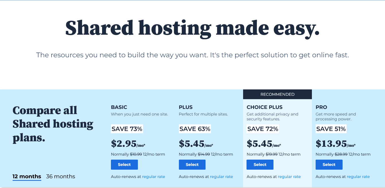 bluehost hosting